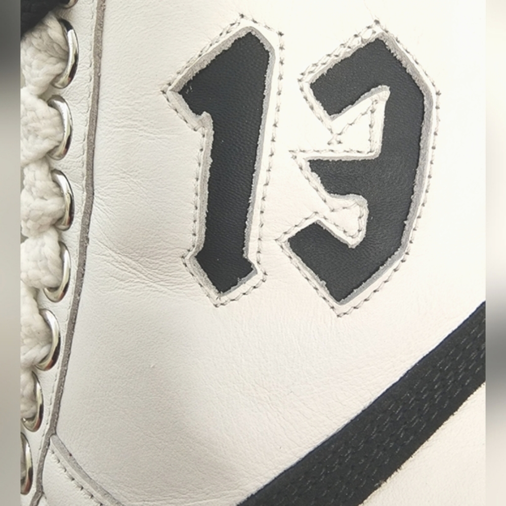 PUMA X FENTY – Leather ankle boot heels, approx. 3.75", white/black, size 5.5 - Picture 9 of 13